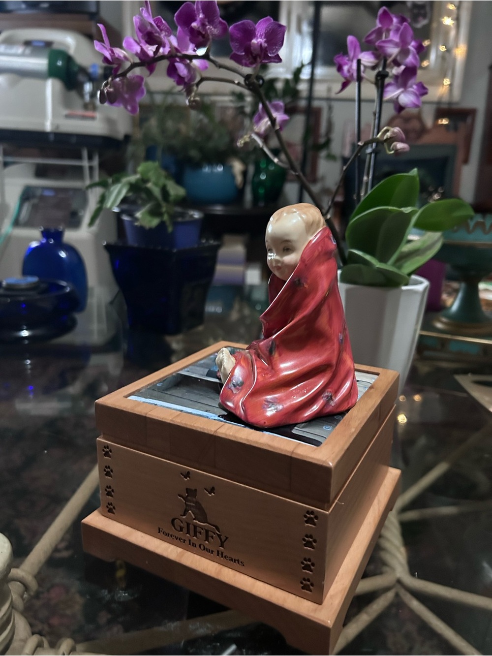 Royal Doulton Red-Robed Ceramic figurine, β this little pigβ, signed